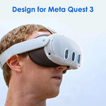 Glitter Protective Shell for Meta Quest 3 - 7 in 1 - Single Shell Glitter Transparent Blue
