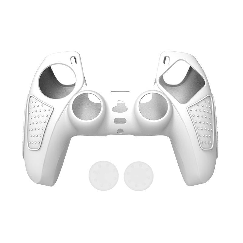 Black Silicone Protective Case for Ps5 Gamepad - Anti - skid Cover - Black + 2 Hats