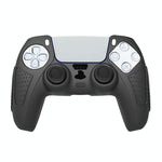 Black Silicone Protective Case for Ps5 Gamepad - Anti - skid Cover - White + 8 Hats