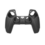 Black Silicone Protective Case for Ps5 Gamepad - Anti - skid Cover - White + 8 Hats