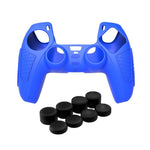 Black Silicone Protective Case for Ps5 Gamepad - Anti - skid Cover - White + 8 Hats