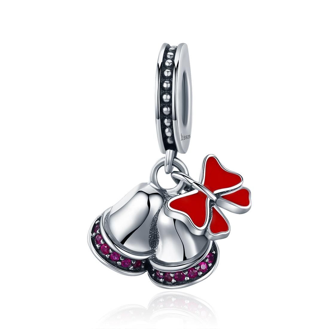 925 Sterling Silver Christmas Wind Chime Pendant