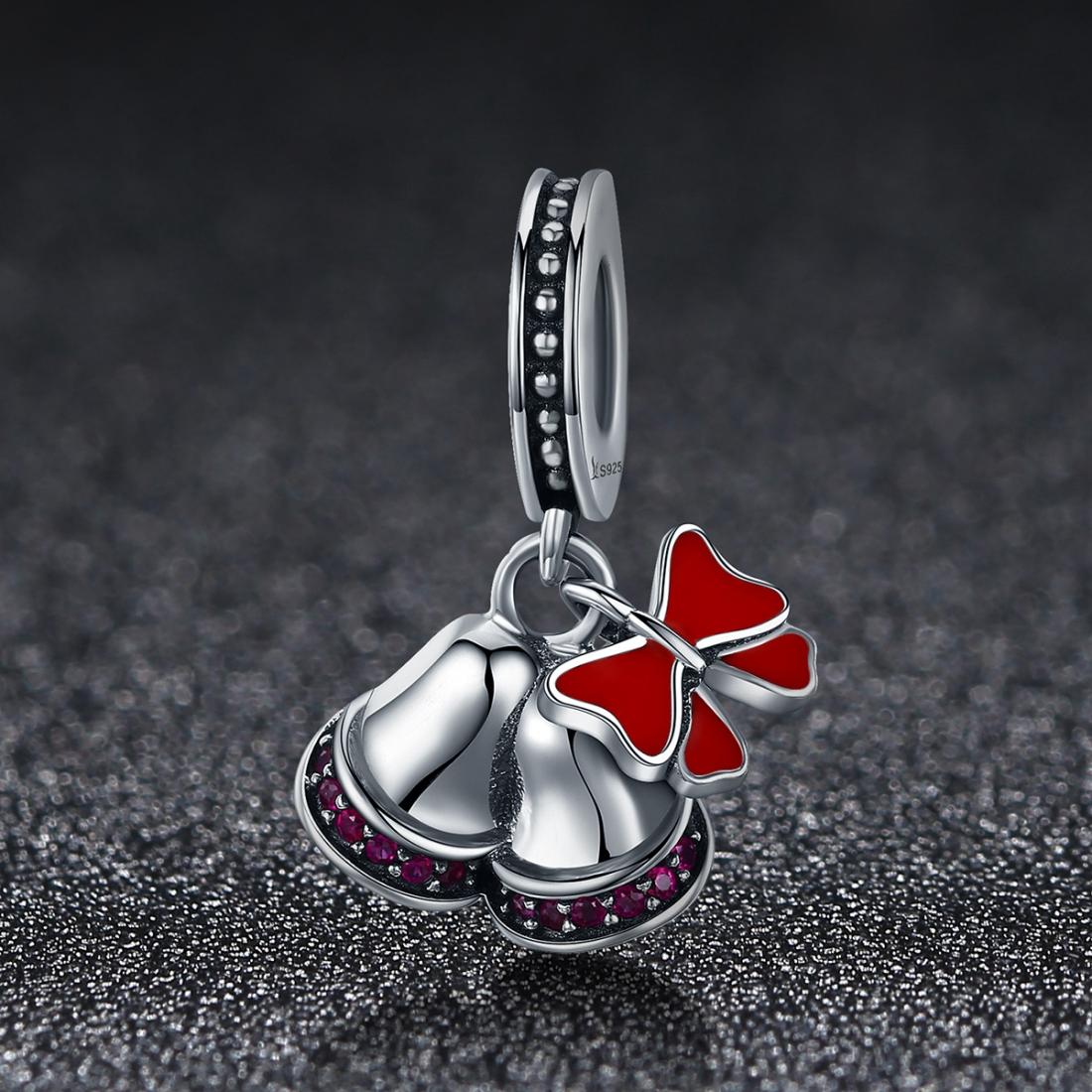 925 Sterling Silver Christmas Wind Chime Pendant