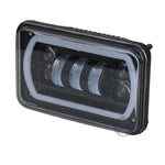 5 Inch 30W Dc 10 - 30V 7200Lm Ip67 Car Led Turn Signal / Headlight With Angel Eyes