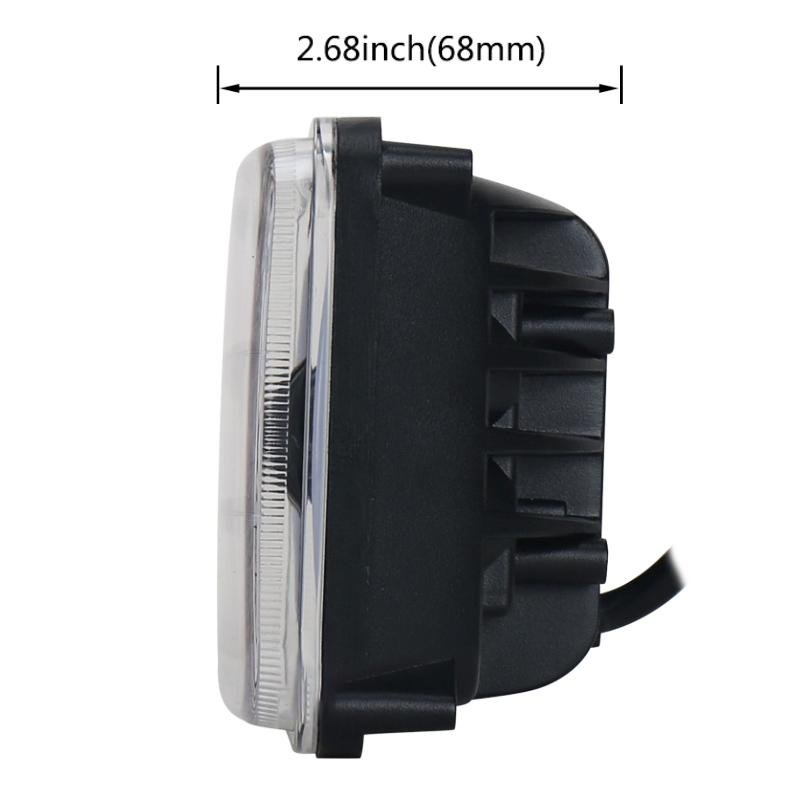 5 Inch 30W Dc 10 - 30V 7200Lm Ip67 Car Led Turn Signal / Headlight With Angel Eyes