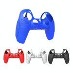 Black Silicone Protective Case for Ps5 Gamepad - Anti - skid Cover - Blue + 8 Hats
