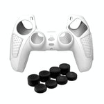 Black Silicone Protective Case for Ps5 Gamepad - Anti - skid Cover - Blue + 8 Hats