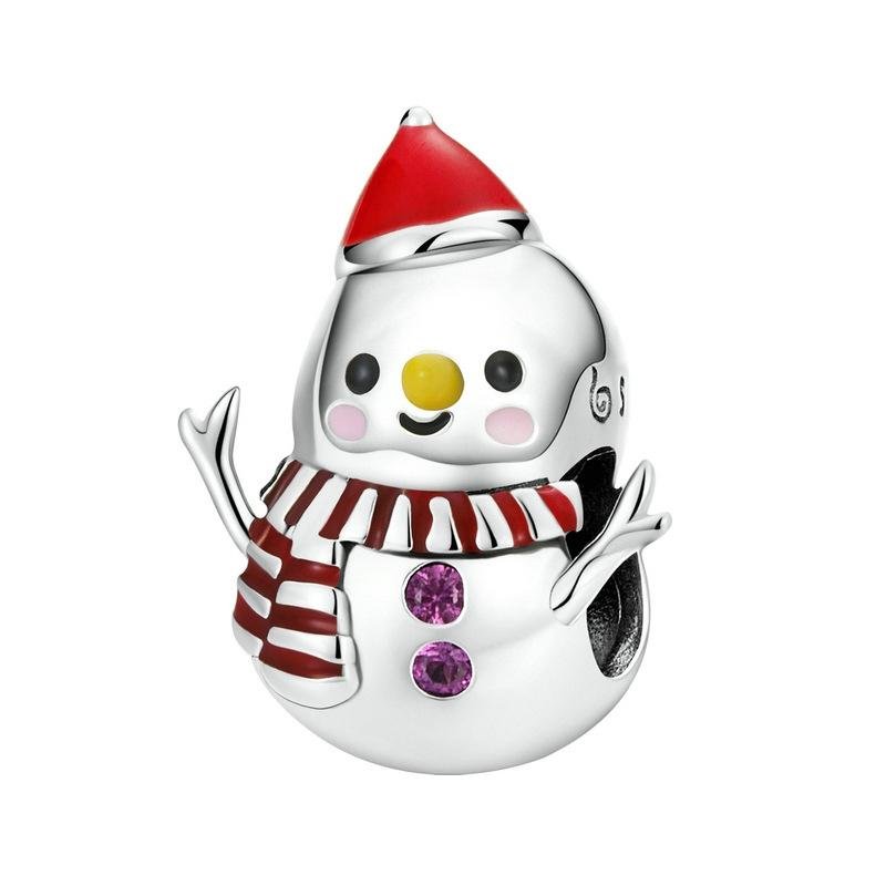 925 Sterling Silver Christmas Bead For Diy Accessories