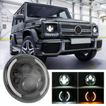 7 Inch H4 / H13 Dc 9V - 30V 3000Lm 3000K - 6000K 25W Car Round Shape Led Headlight Lamps For Jeep Wrangler With Angel Eye White Light