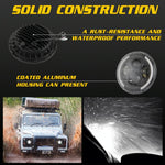 7 Inch H4 / H13 Dc 9V - 30V 3000Lm 3000K - 6000K 25W Car Round Shape Led Headlight Lamps For Jeep Wrangler With Angel Eye White Light