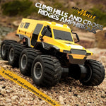 Amphibious Rc Vehicle with Eight Wheels - Black