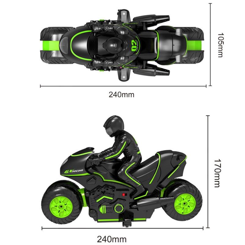 High - speed 2.4g Rc Motorcycle for Drifting and Off - road Riding - Black Green