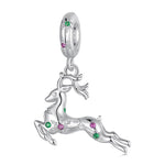 925 Sterling Silver Christmas Elk Pendant Beads