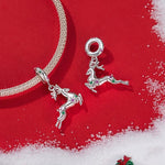 925 Sterling Silver Christmas Elk Pendant Beads