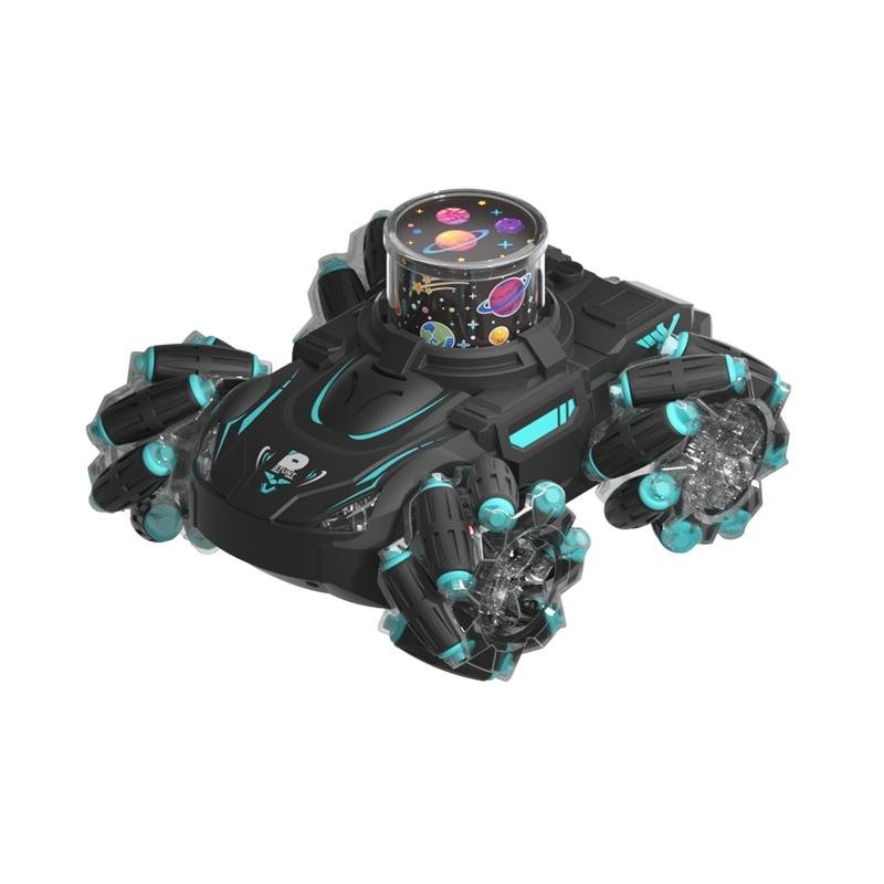 Stunt Remote Control Car with 2.4g Magic Projection - Colourful - Black Blue
