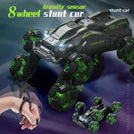Stunt Drift Remote Control Car - Single Control Eight Wheels - Blue