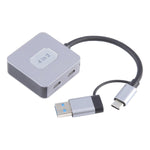 4 - In - 2 Usb + Usb - C 4 Port Hub Adapter Grey
