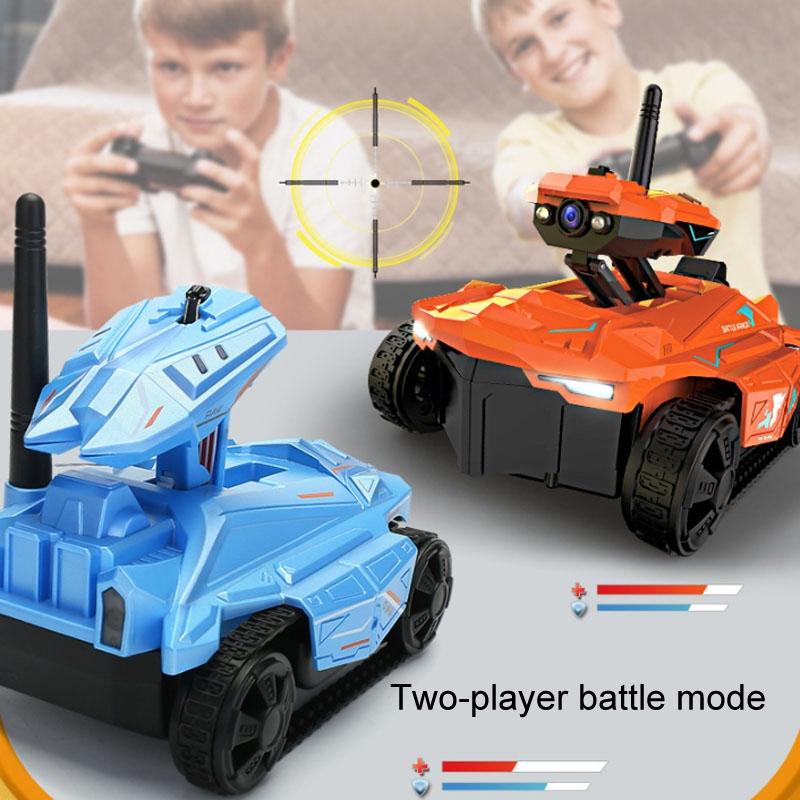 720p Hd Camera Rc Car with Real - time Surveillance and Remote Control - Tank Design - Orange