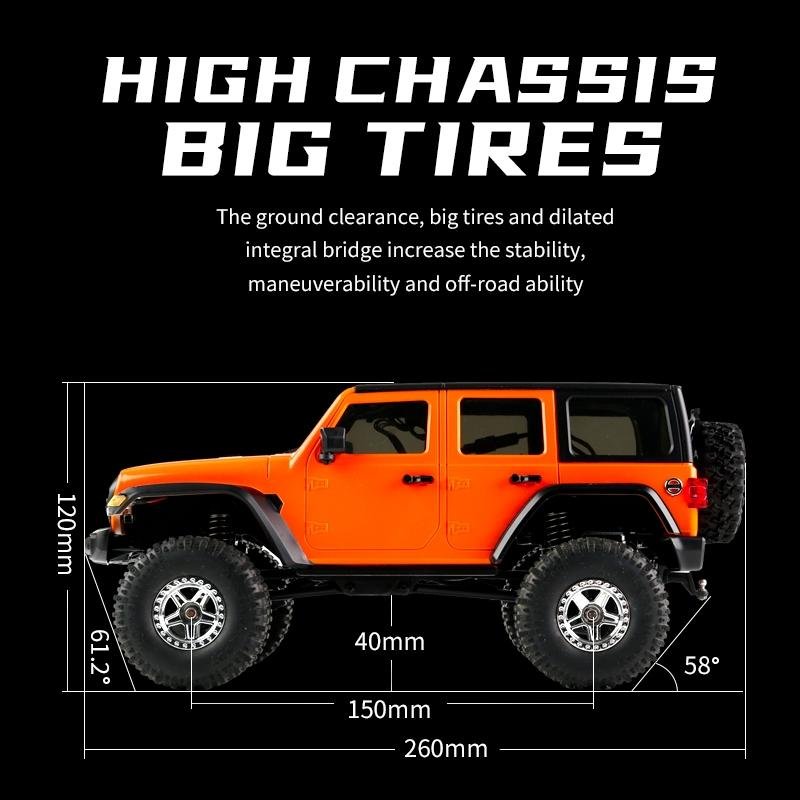 Off - road Climbing Rc Vehicle with 4wd Drive - Grey