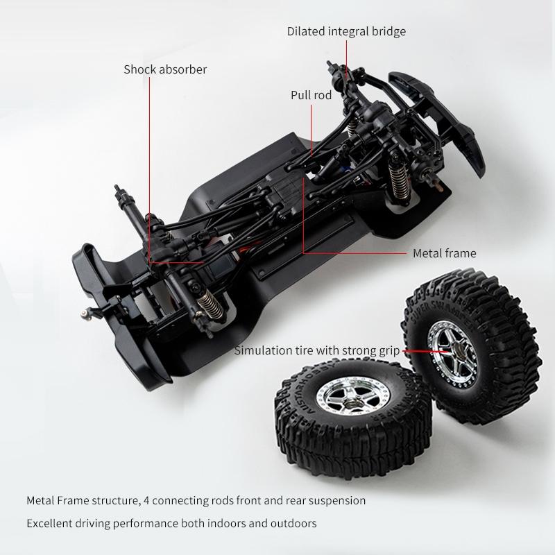 Off - road Climbing Rc Vehicle with 4wd Drive - Grey