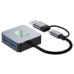 4 - In - 1 Usb - C To Usb 3.2 4 - Port Hub Adapter Grey