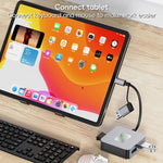 4 - In - 1 Usb - C To Usb 3.2 4 - Port Hub Adapter Grey