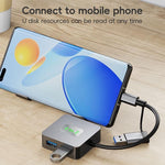 4 - In - 1 Usb - C To Usb 3.2 4 - Port Hub Adapter Grey