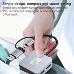 4 - In - 1 Usb - C To Usb 3.2 4 - Port Hub Adapter Grey