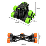 Telescopic Deformation Rc Stunt Car - Off - road Tumbling Climber - Black Orange