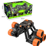 Telescopic Deformation Rc Stunt Car - Off - road Tumbling Climber - Black Orange