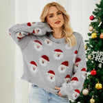 Autumn And Winter Christmas Ladies Sweater Sheath Knit Top - Pink - S