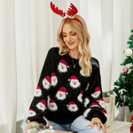 Autumn And Winter Christmas Ladies Sweater Sheath Knit Top - Pink - S
