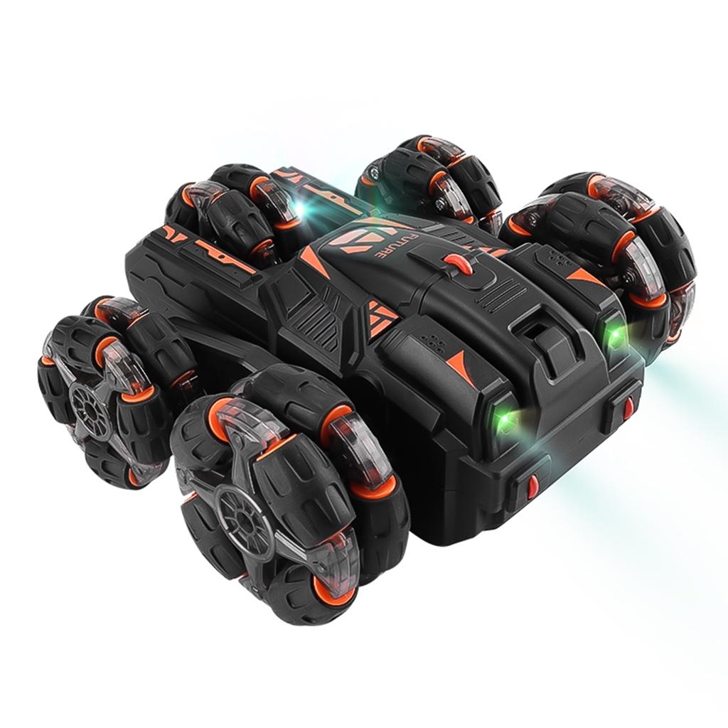 360 - degree Swing Arm Rc Stunt Car - 2.4g Single Control 5 Wheels - Black