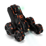 360 - degree Swing Arm Rc Stunt Car - 2.4g Single Control 5 Wheels - Black