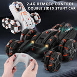 360 - degree Swing Arm Rc Car with 5 Wheels - Multifunctional 2.4g - Black