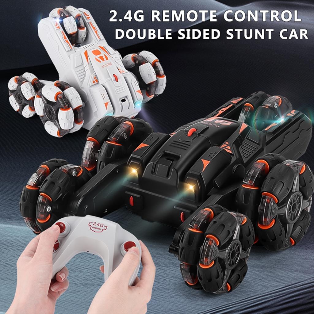 360 - degree Swing Arm Rc Car with 5 Wheels - Multifunctional 2.4g - Black