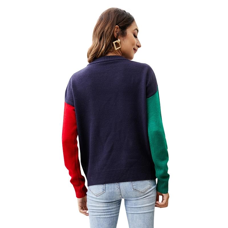 Women Small Snowflake Christmas Knit Sweater - Size M Dark Blue