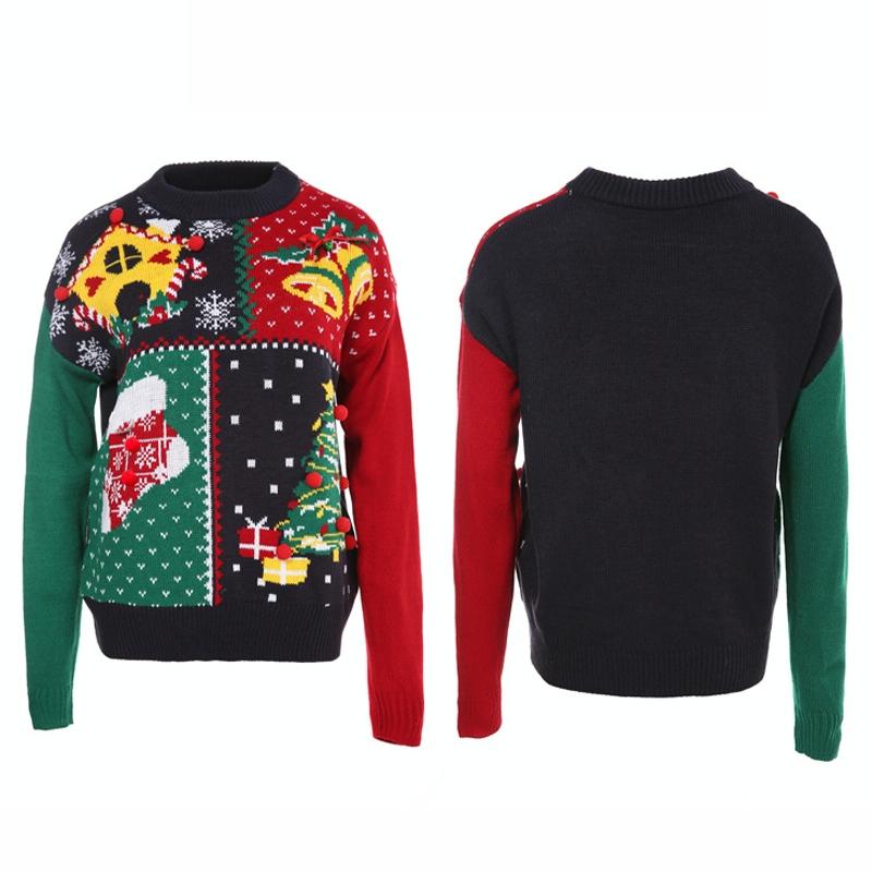 Women Small Snowflake Christmas Knit Sweater - Size L Dark Blue