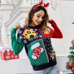 Women Small Snowflake Christmas Knit Sweater - Size Xl Dark Blue
