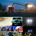 18W Cree 6 Led White Light Condenser Engineering Lamp / Waterproof Ip67 Suvs Light Dc 10 - 30V Black