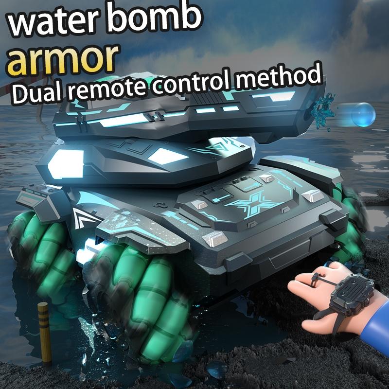 Stunt Water Bomb Battle Armor Rc Car - 2.4g Dual Control - Red - Single Control
