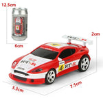 Mini Rc Car with Remote Control - Coke can Design - Black