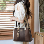 Large Capacity Summer Lady Handbag - Colourblock Shoulder / Crossbody - Black