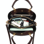 Large Capacity Summer Lady Handbag - Colourblock Shoulder / Crossbody - Black