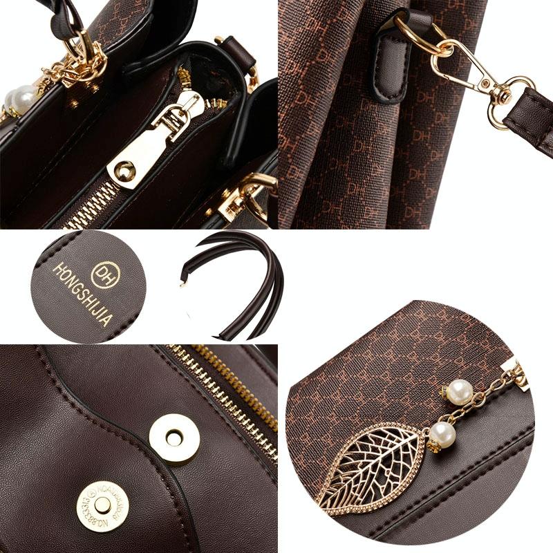 Large Capacity Summer Lady Handbag - Colourblock Shoulder / Crossbody - Black