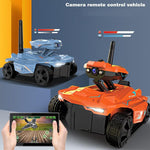 720p Hd Camera Rc Car with Real - time Surveillance and Remote Control - Tank Design - Blue