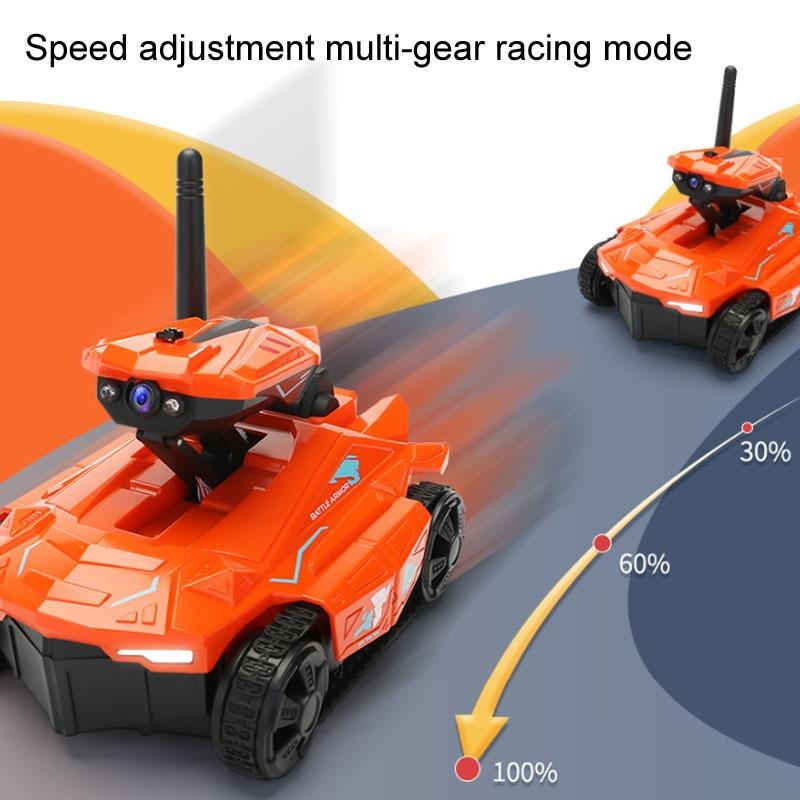 720p Hd Camera Rc Car with Real - time Surveillance and Remote Control - Tank Design - Blue