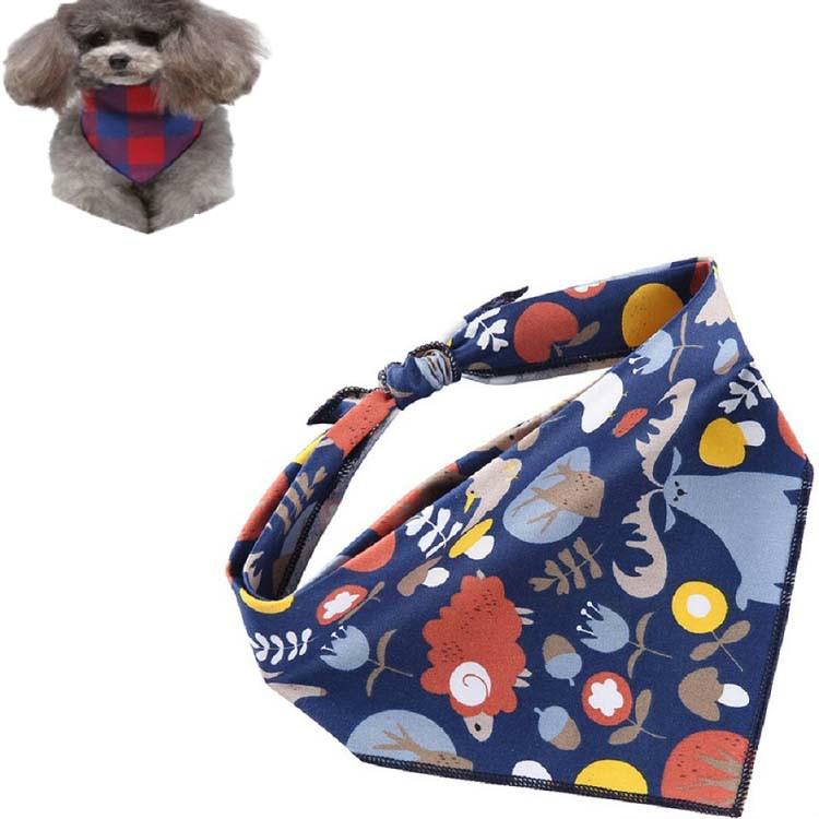 Cotton Cartoon Print Pet Saliva Towel - Size S 58X41X41Cm - Sjj24 Christmas Elk