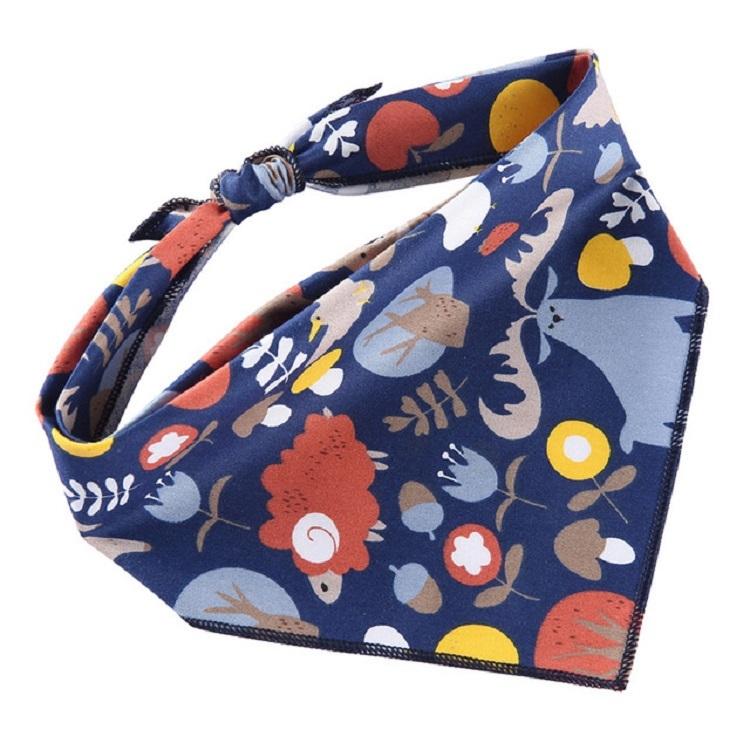 Cotton Cartoon Print Pet Saliva Towel - Size S 58X41X41Cm - Sjj24 Christmas Elk