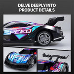 Remote Control Racing Car with Colourful Lights 4wd - Orange